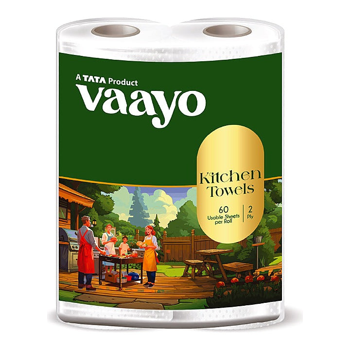 Vaayo Kitchen Towel 2Ply Pack Of 2 Roll