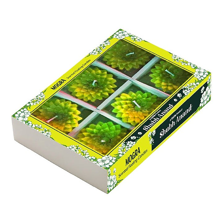 Shubh Anand Mogra Scented Floating Candles, 6 Pcs