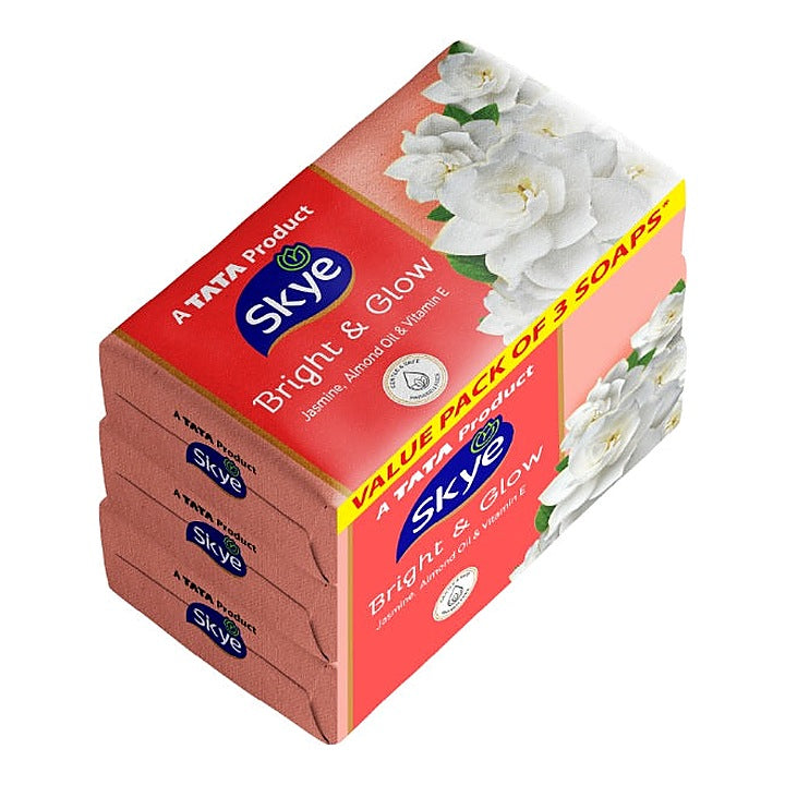 Skye Bright & Glow Soap, Pack of 3 x 150 g
