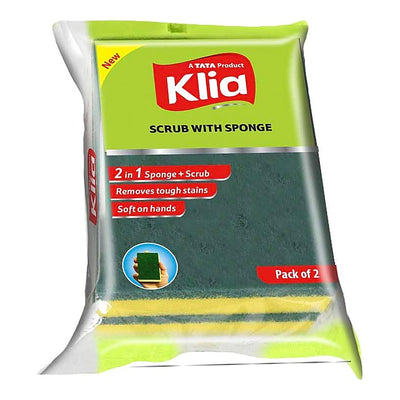 Klia Scrub Pad With Sponge Pack Of 2