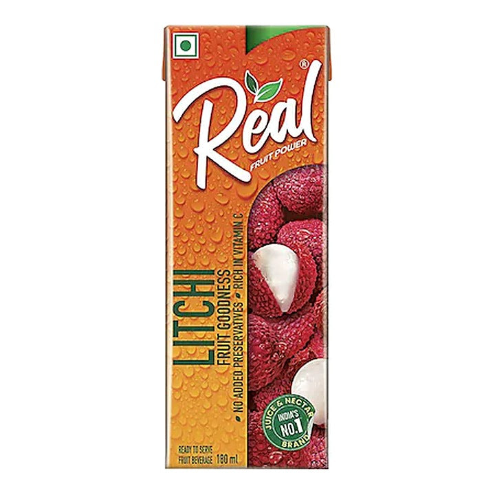 Real Litchi Juice Tetra Pack 200 ml