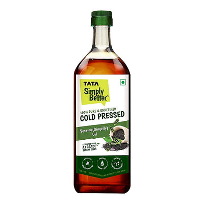 Tata Simply Better Pure & Unrefined Cold Pressed Sesame (Gingelly) Oil 1 ltr