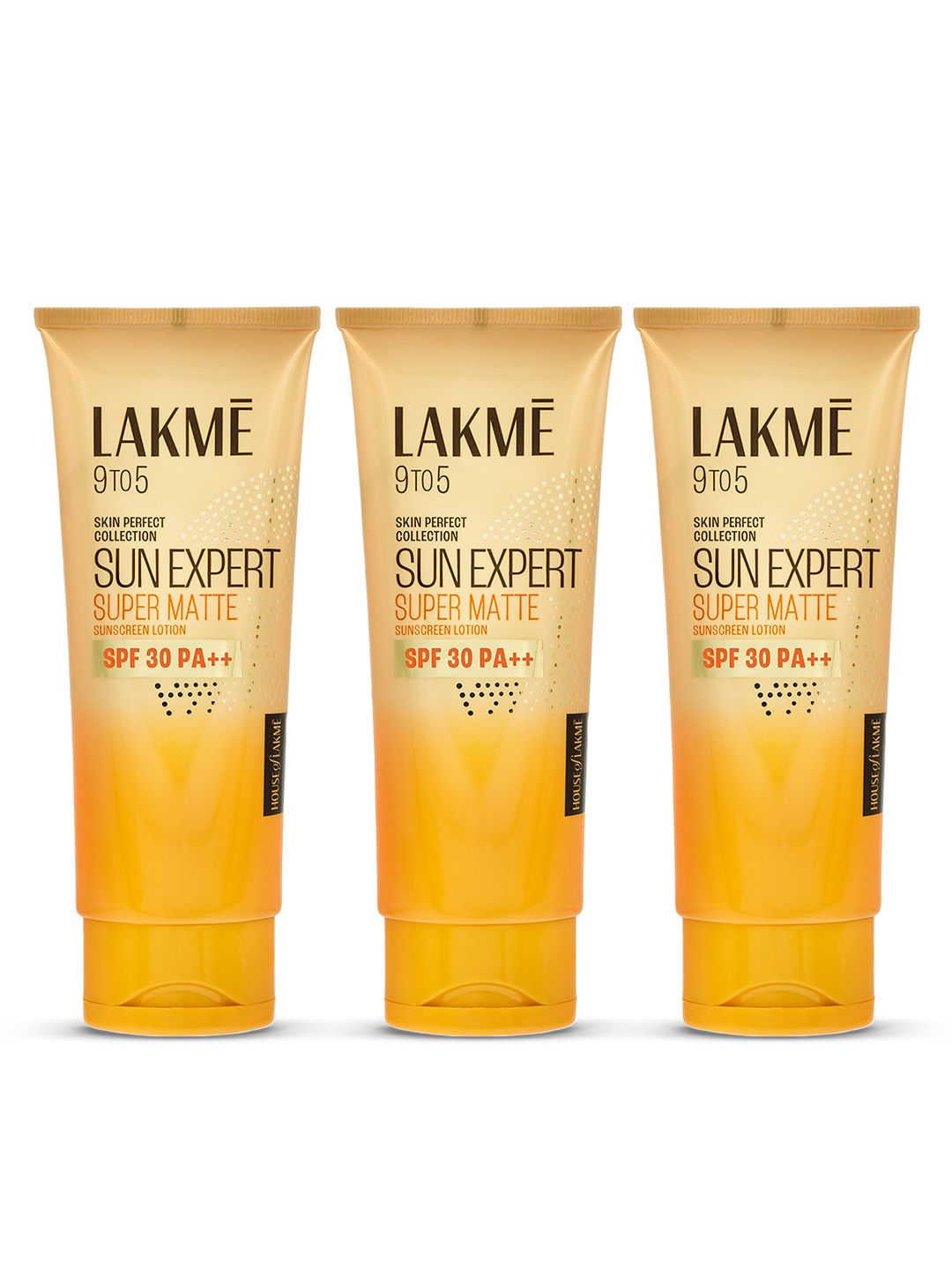 Lakme Set of 3 Matte Sunscreen SPF 30 PA++ Niacinamide UVA/B Protection - 100ml Each